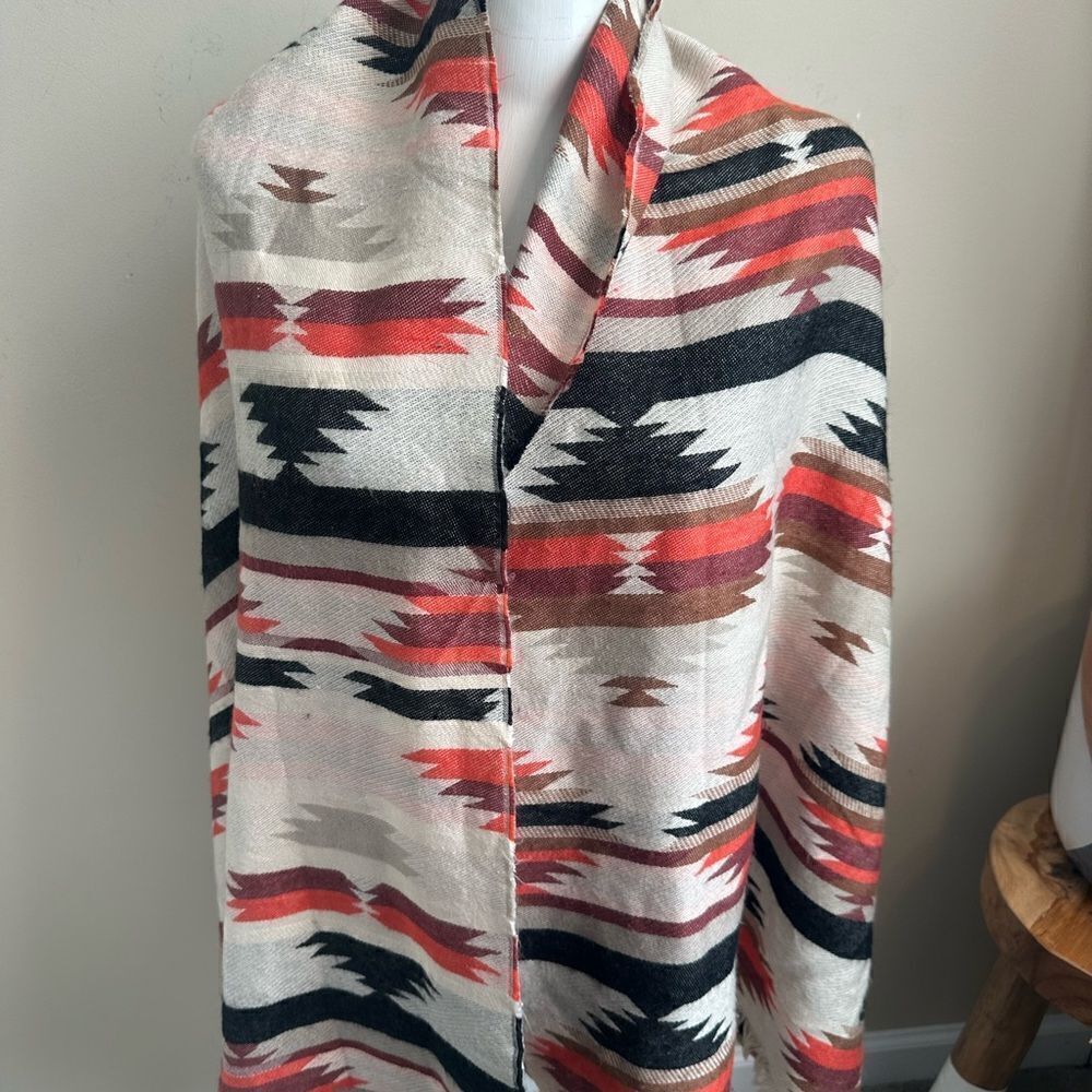 Aztec Print Scarf Wrap Accessory O/S - Picture 2 of 6